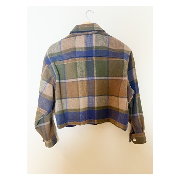 For the Republic Cropped Plaid Shirt Jacket – Size M - Picture 7 of 9